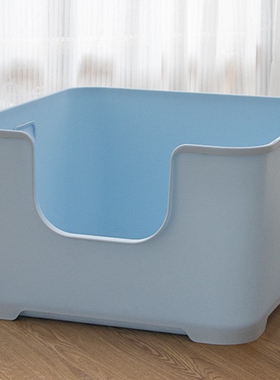 巨大号方猫砂盆缅因布偶防外溅开放式加高多猫胖猫屎盆厕所猫砂垫