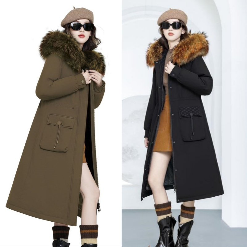 2025新款女活面脱卸款羽绒服九成品1688半成品梁定制翻新加厚加工