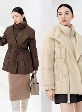 2024款女式休闲修身款羽绒服九成品L24052半成品定制翻新加厚加工