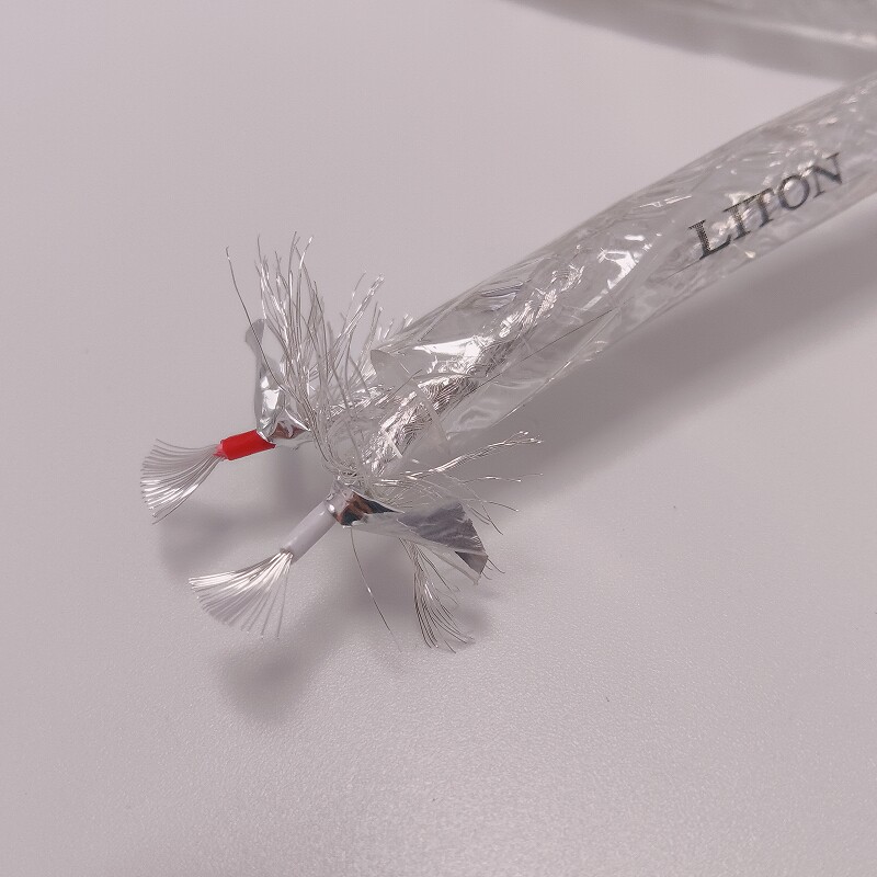 美国LITON/立顿两芯镀银双屏蔽音频信号线散线 可做3.5转双莲花线