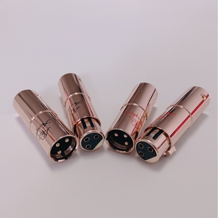 日本 卡农头纯铜镀金XLR平衡头发烧卡侬公母插头平横线插头