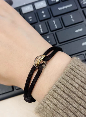 trinity三色三环情侣手绳去有风的地方李现同款手链潮情人节礼物