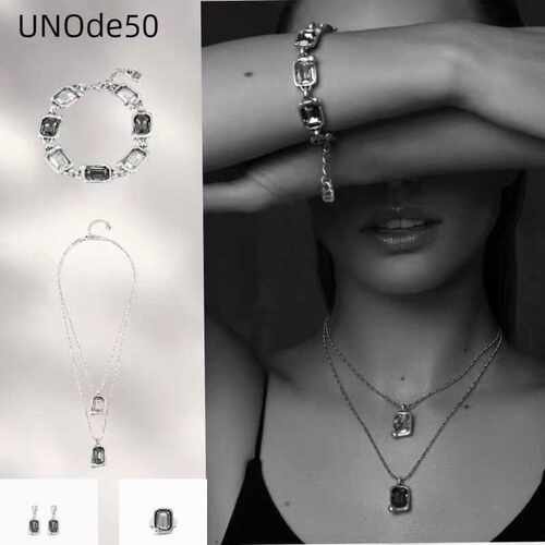 西班牙UNOde50奢华水晶双层项链