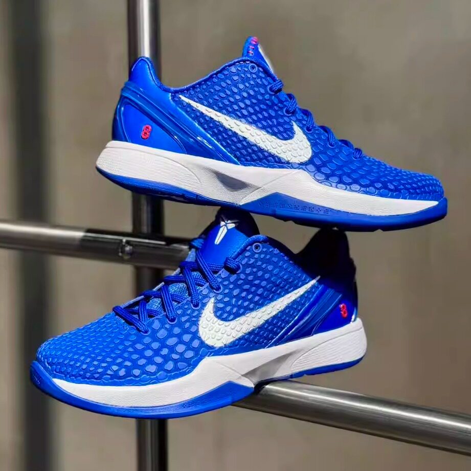 代购Nike Zoom Kobe 6 GS Dodgers科比6道奇蓝白儿童青少年篮球鞋