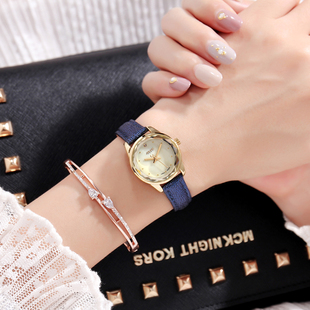 聚利时女表真皮带时尚 防水表女学生复古手表 潮流女表小巧切割时装