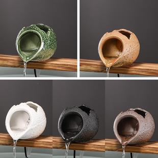 古法养鱼开缸套餐户外庭院鱼缸造景摆件全套过滤流水陶罐喷泉配件