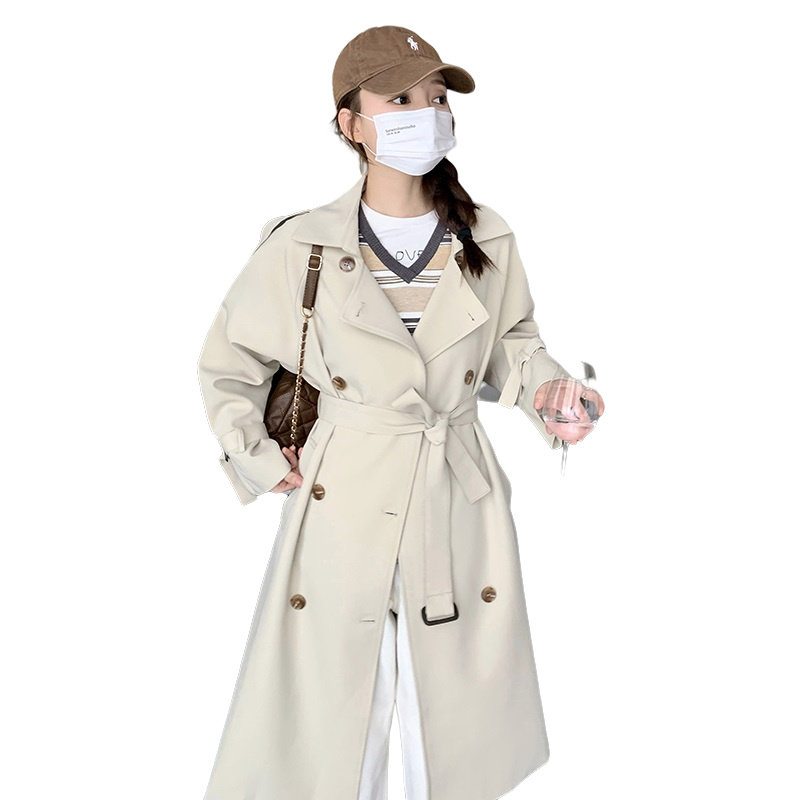 增色现货秋冬风衣外套过膝宽松长款203-F6008-P170-K219,女装风衣,浙宝203