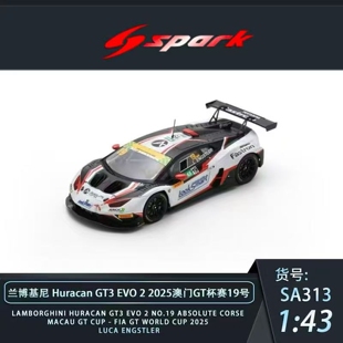2025澳门GT 兰博基尼HuracanGT3EVO2 Spark1：43 树脂模型 预售