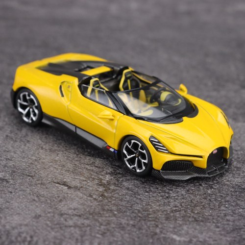 MINIGT 1:64 布加迪Bugatti W16 Mistral 金属黄 合金模型 1137