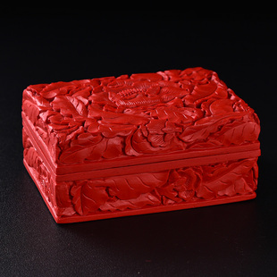 扬州特色漆器厂剔红雕漆名片盒桌面办公卡片收纳盒男女士单位礼品