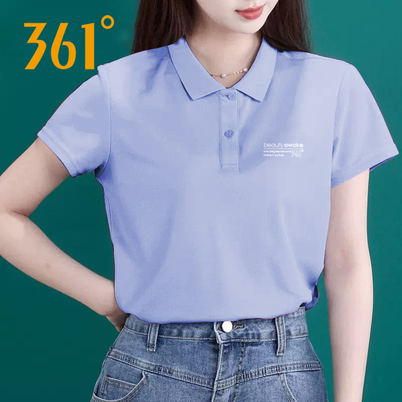 361女装冰丝短袖T恤夏季2025新款女士polo衫薄款官方旗舰店运动服