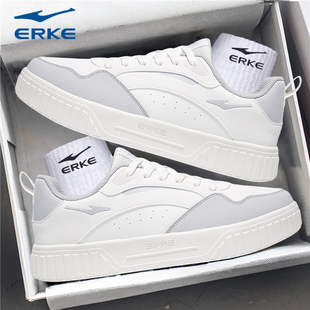 板鞋 子红星旗舰店运动鞋 皮面2025新款 休闲鞋 秋冬白鞋 鸿星尔克男鞋