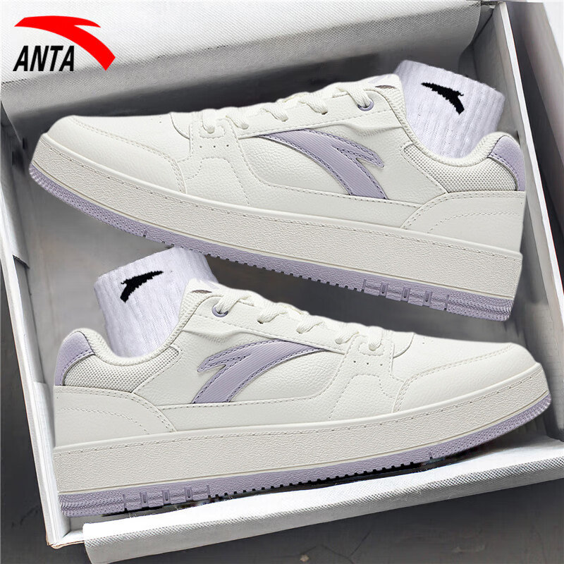 安踏板鞋元年女鞋2026新款春秋女款白鞋休闲鞋子旗舰店厚底运动鞋,运动鞋new,板鞋,淘宝优惠券,粉丝福利购,淘宝优惠卷