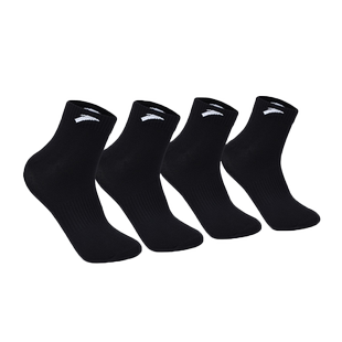 安踏男袜短袜透气精棉中筒袜子黑色男款官方旗舰店男士运动袜