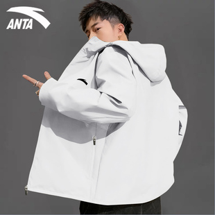 安踏外套男装冲锋衣防泼水2026新款春秋男士加绒夹克旗舰店运动服