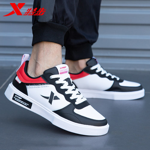 特步官方旗舰店新款正品平板鞋子