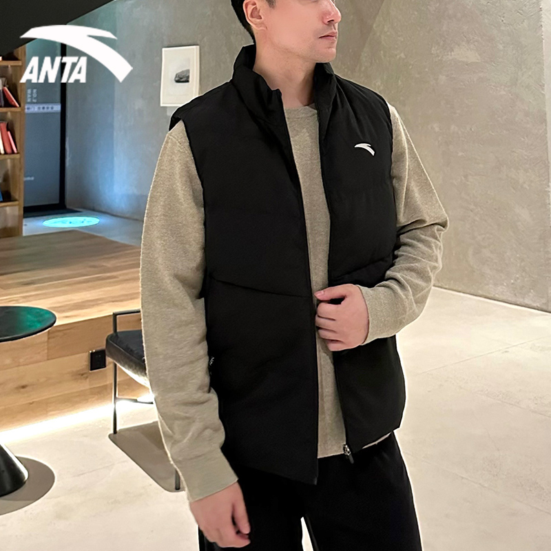 安踏官网新款羽绒马甲短款外套