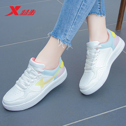 特步官网新款平板板鞋轻便休闲鞋