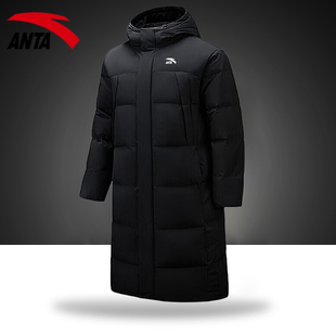 安踏棉服中长款外套加绒2026新款秋冬季男款防风加厚防泼水运动服
