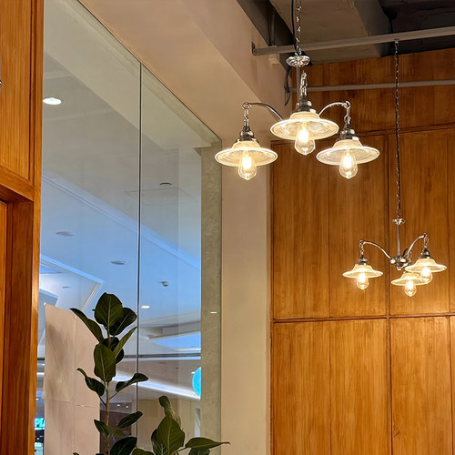 复古餐厅吊灯工业风咖啡奶茶店吧台loft创意个性卧室客厅多头吊灯