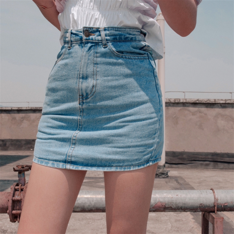 sexy Tight fitting Skirt Paige cowboy Short skirt 2019 Summer style chic Culotte skirtin the Women's clothing/Boutique , Skirts  category - from Buy2taobao.com to provide professional Taobao agent buy service