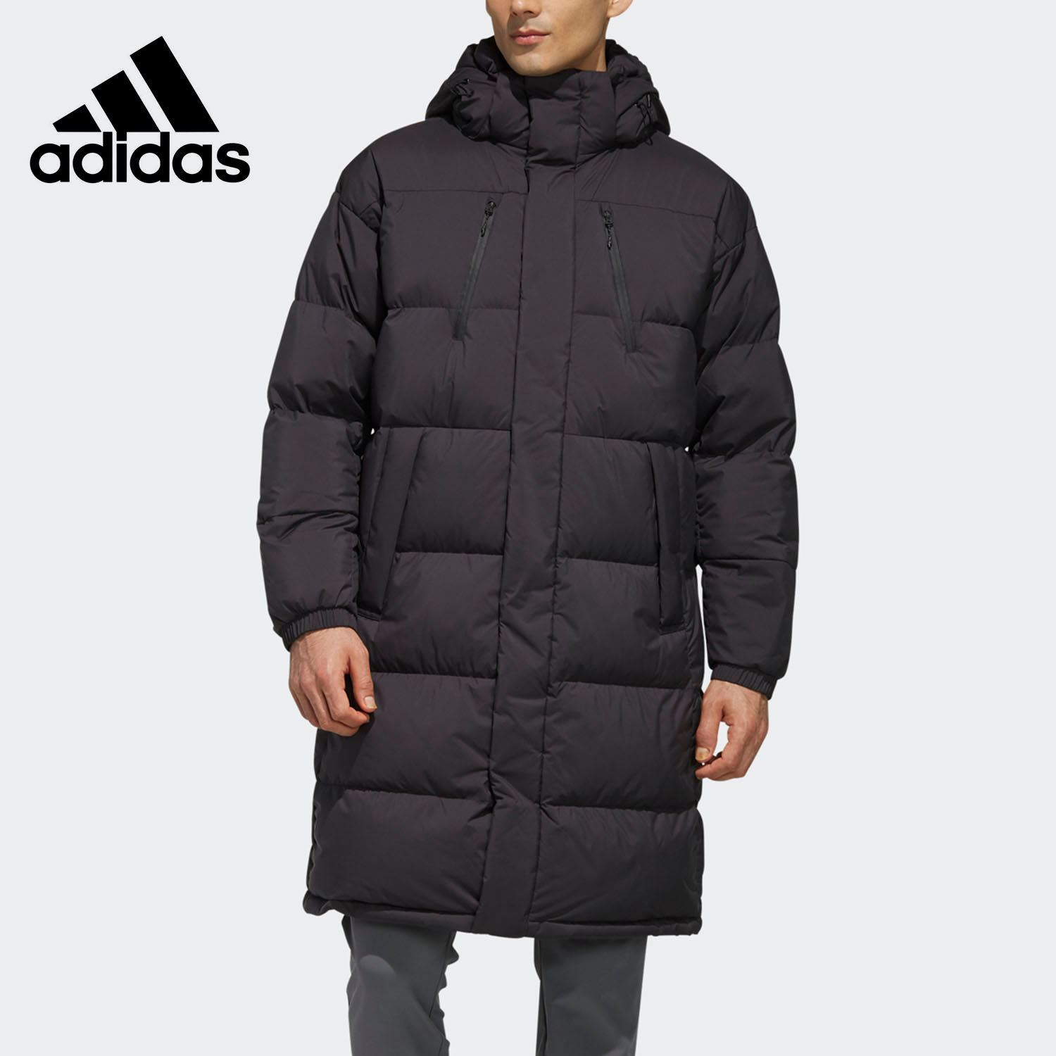 Adidas/阿迪达斯正品春季新款男子保暖户外运动羽绒服 EH4008