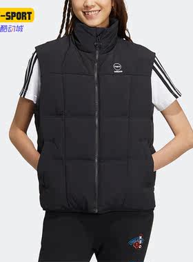 女子款立领羽绒马甲阿迪达斯正品