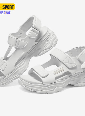 Skechers/斯凯奇正品复古简约透气厚底女子款运动凉鞋119846-WHT