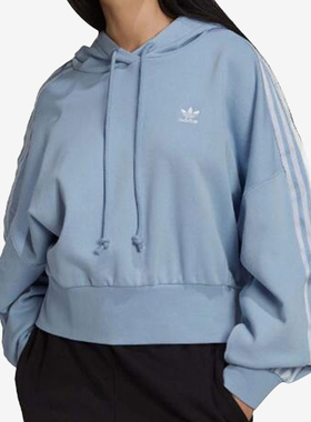 Adidas/阿迪达斯正品三叶草女子运动连帽休闲卫衣H37813