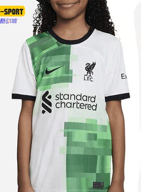 Nike/耐克正品新款儿童新款透气训练比赛足球休闲短袖DX2764-101