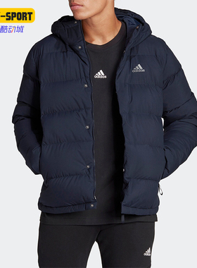 Adidas/阿迪达斯正品新款男士保暖连帽防风运动羽绒服HG8750
