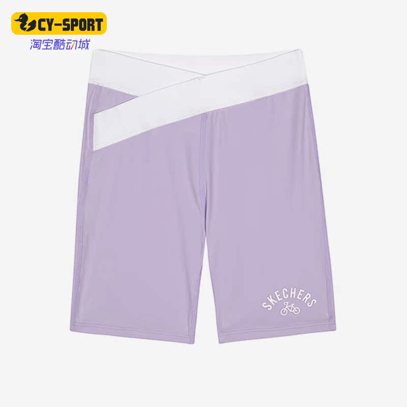 斯凯奇正品女童运动针织透气短裤