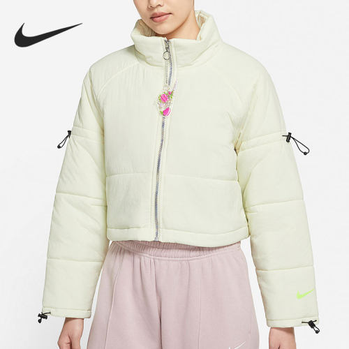 耐克女子短款运动棉服