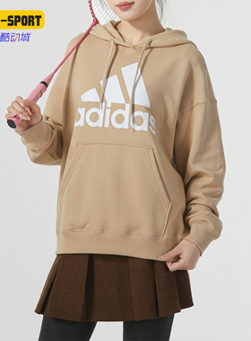 Adidas/阿迪达斯正品W BL FT O HD女士宽松连帽套头衫IR5448
