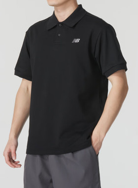 New Balance/NB正品男士休闲透气时尚翻领T恤POLO衫NFE21011-BK