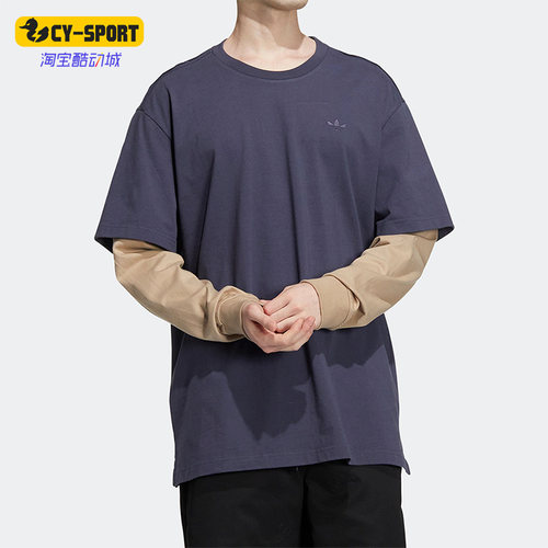 阿迪达斯幽灵小标男女宽松短袖