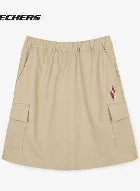 Skechers/斯凯奇正品潮流夏季女大口袋宽松简约梭织半裙L321W154