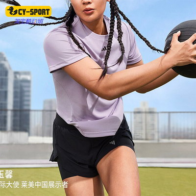 阿迪达斯女士透气运动短袖