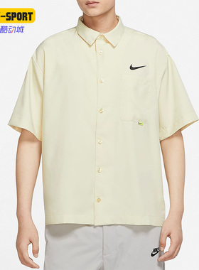 Nike/耐克正品SWOOSH印花男子宽松透气翻领短袖DX6308-010