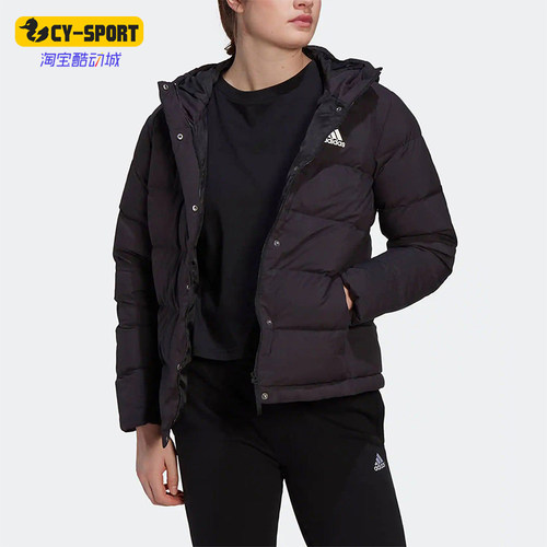 阿迪达斯女士保暖连帽运动外套