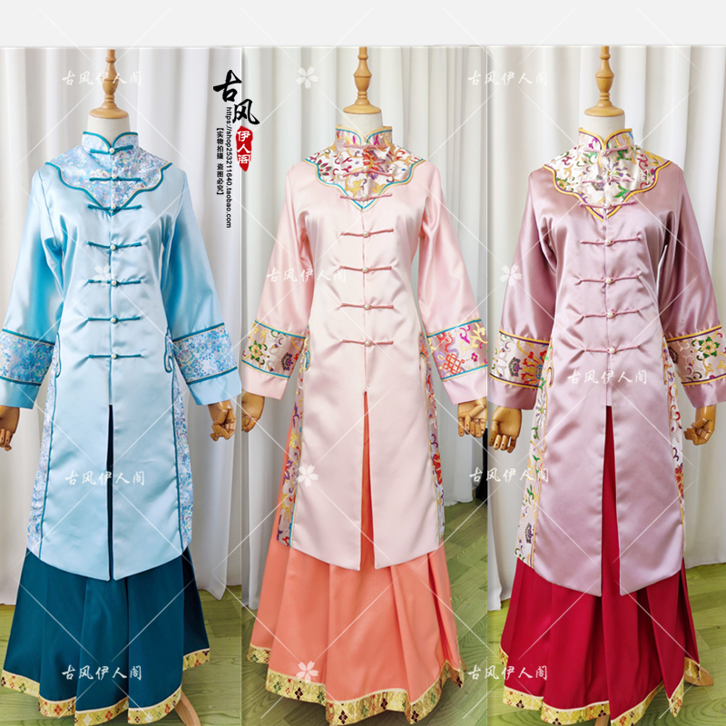 中国风中式婚礼喜娘服民国晚清秀禾服女主持人古装执礼服婚礼策划