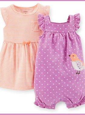 亏本清仓不卖了 carters套装卡特女童宝宝连衣裙连体哈衣两件套