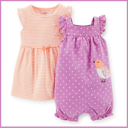 亏本清仓不卖了 carters套装卡特女童宝宝连衣裙连体哈衣两件套