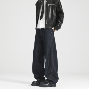 现货502-2-KZ067-P68春款弯刀牛仔裤男宽松阔腿长裤控98，男装牛仔裤，星座502-2（原1014A）