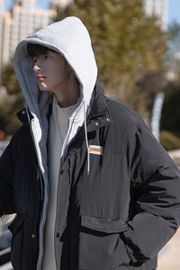 1014A-MY3029冬季衣男潮牌假两件服2022新款外套P158限价188图片