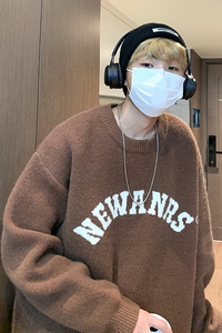 1014A*KS005*冬季毛衣男ins潮牌加厚圆领针织衫新款线衣P70限价89图片