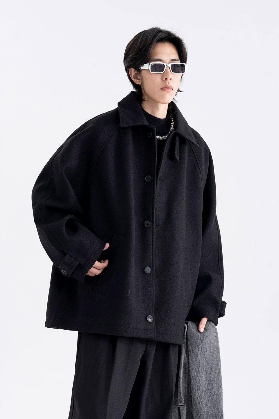 502-2-N016-P118美式复古宽松美拉德廓形毛呢夹克加厚外套男，男装夹克，星座502-2（原1014A）