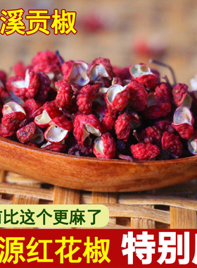 正宗四川汉源清溪红花椒贡椒特麻特香当季新货麻椒食用特级花椒粒