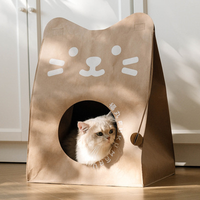 福丸纸袋猫抓板猫窝一体猫爪板
