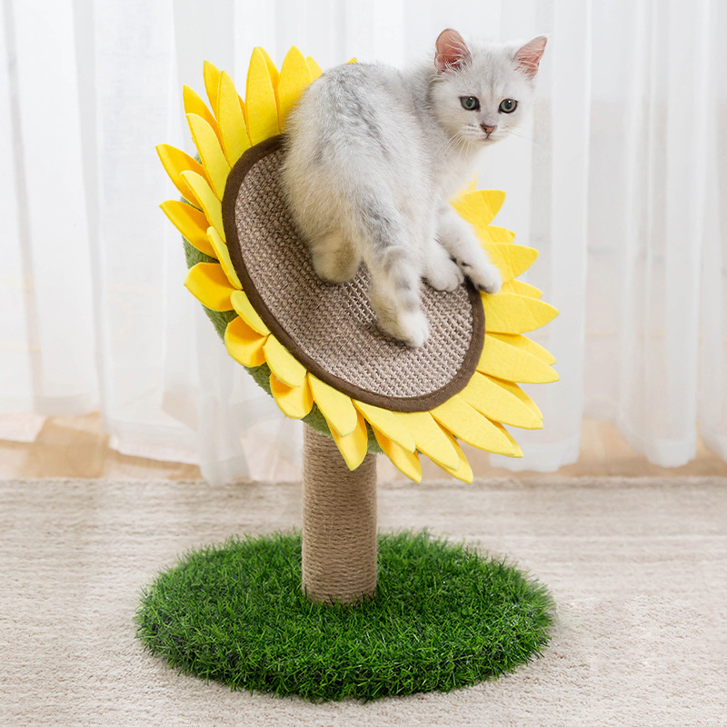 猫爬架抓板一体太阳花磨爪器立式